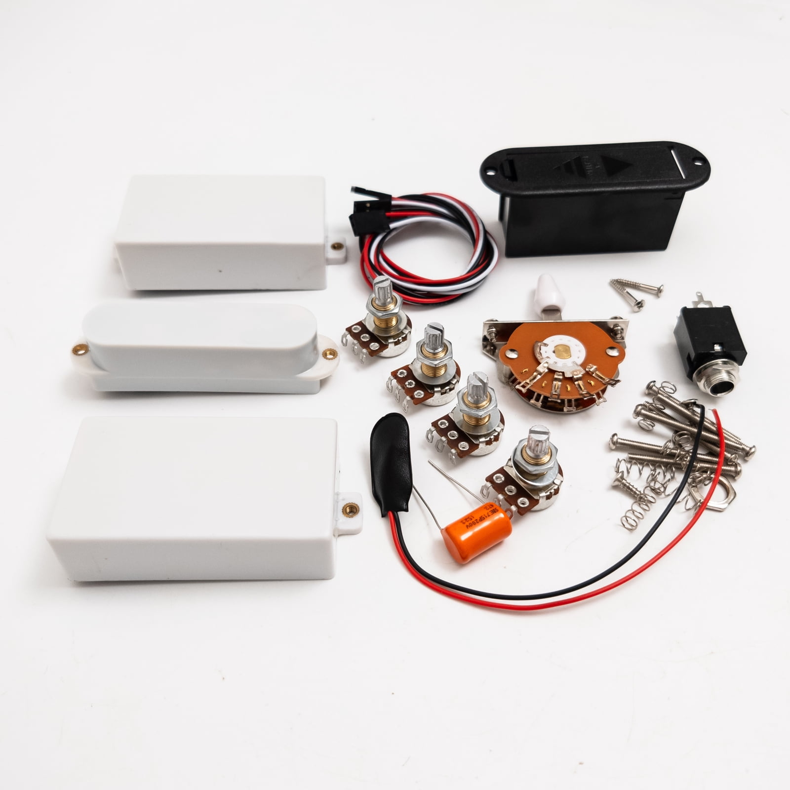 HSH Active Electric Guitar Pickup Set – 81/85-Style Humbuckers And Single Coil, With 25k Pots, 3-Way Switch, Wiring Harness, For Lp, Sg, Epi Style Guitar