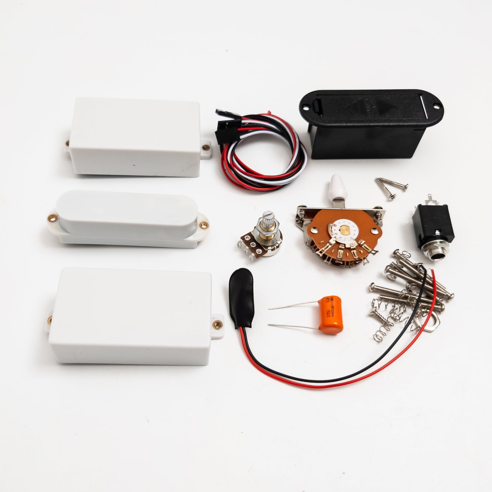 HSH Active Electric Guitar Pickup Set – 81/85-Style Humbuckers And Single Coil, With 25k Pots, 3-Way Switch, Wiring Harness, For Lp, Sg, Epi Style Guitar