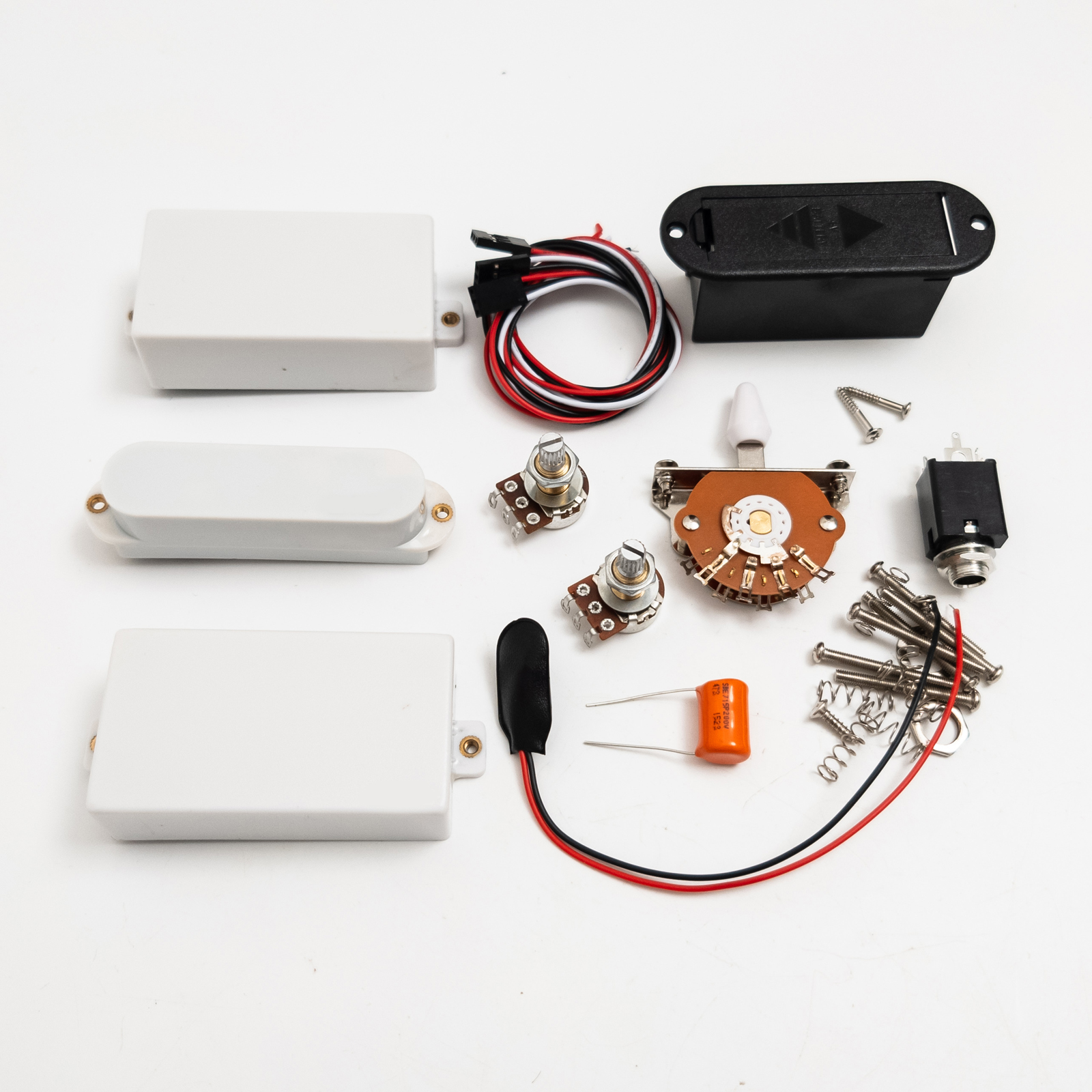 HSH Active Electric Guitar Pickup Set – 81/85-Style Humbuckers And Single Coil, With 25k Pots, 3-Way Switch, Wiring Harness, For Lp, Sg, Epi Style Guitar