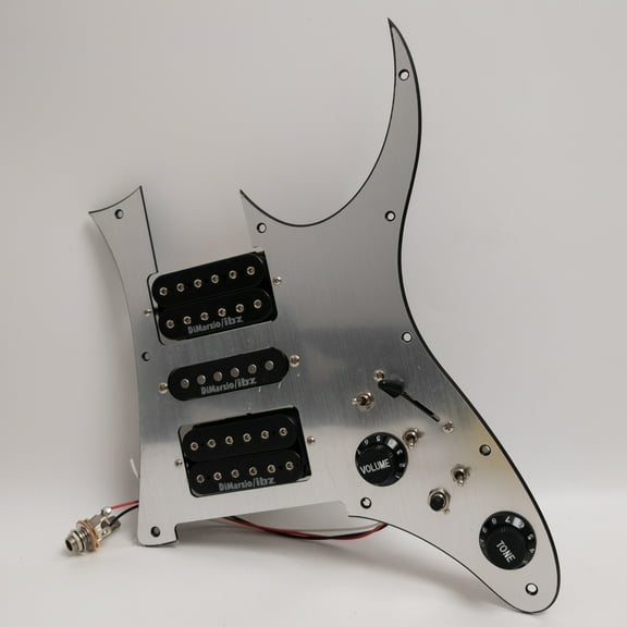 HSH Guitar Prewired Loaded Pickguard, with Alnico 5 Single Coil and Humbuckers Pickups, Coil Splitting, for Ibanez RG Electric Guitar