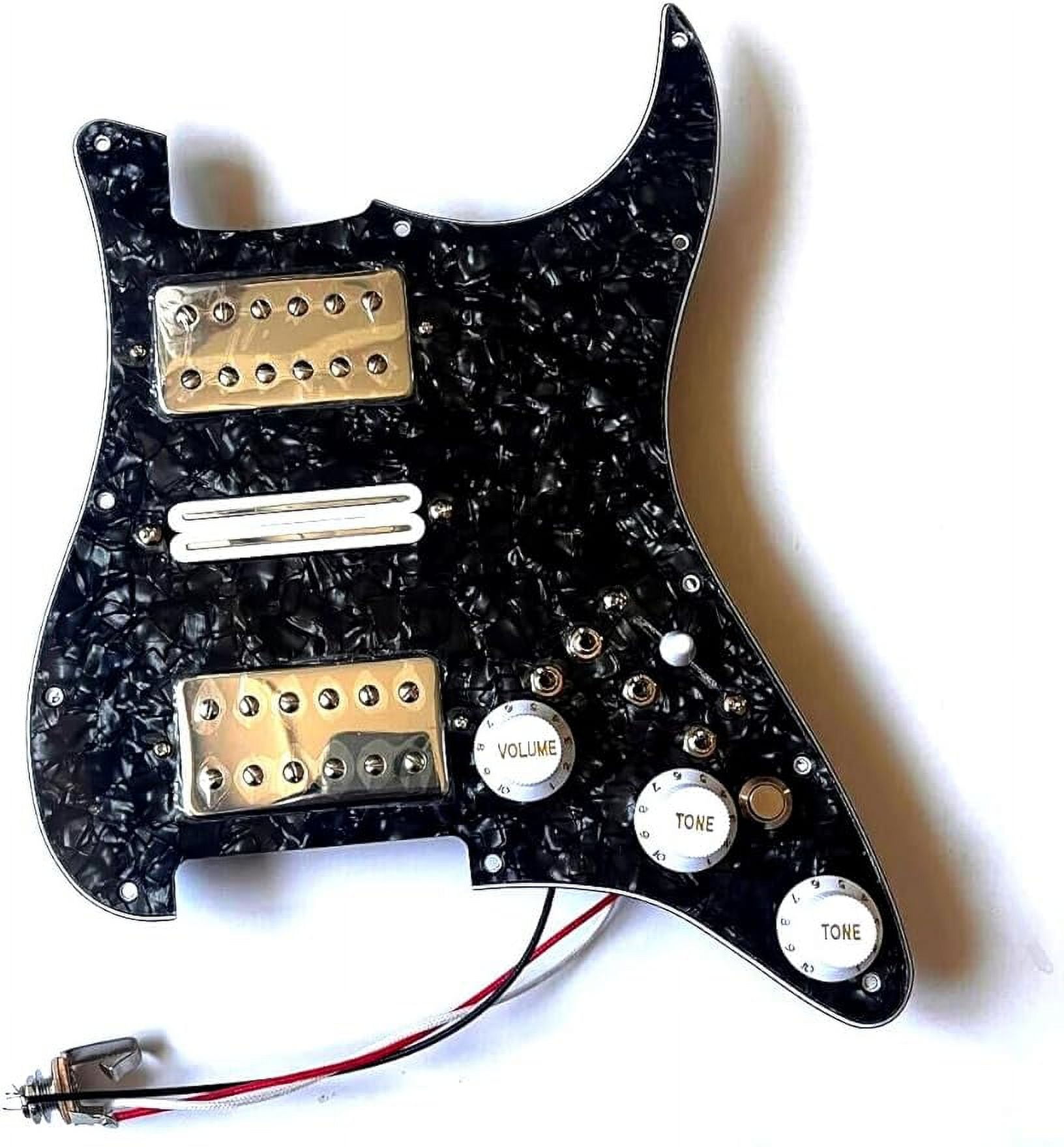 HSH Prewired Guitar Strat Pickguard Set With Silent Switch Kill Swith Humbucker Pickups Coil Splitting Switch Multi Switch Harnesses ,For Fender ST Electric Guitar Part Replacement