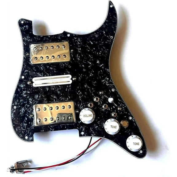 HSH Prewired Guitar Strat Pickguard Set With Silent Switch Kill Swith Humbucker Pickups Coil Splitting Switch Multi Switch Harnesses ,For Fender ST Electric Guitar Part Replacement