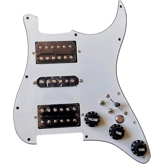 HSH Prewired Guitar Strat Pickguard Set With Silent Switch Kill Swith Humbucker Pickups Coil Splitting Switch Multi Switch Harnesses ,For Fender ST Electric Guitar Part Replacement