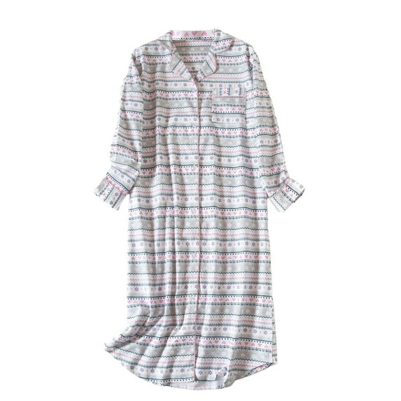 HSHMT Clearance Nightgowns for Women Long Sleeve Comfortable Soft Breathable Autumn And Winter Cotton Oversize Pajamas And Home Wear Womens Nightshirt