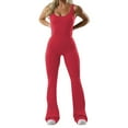 thumbnail image 1 of HSHMT Jumpsuits for Women Women's New Fashionable Tight Fitting Yoga Jumpsuit With Chest Cushion Casual Back Hollow Out Sports Slimming Jumpsuit Slimming Jumpsuit, 1 of 5
