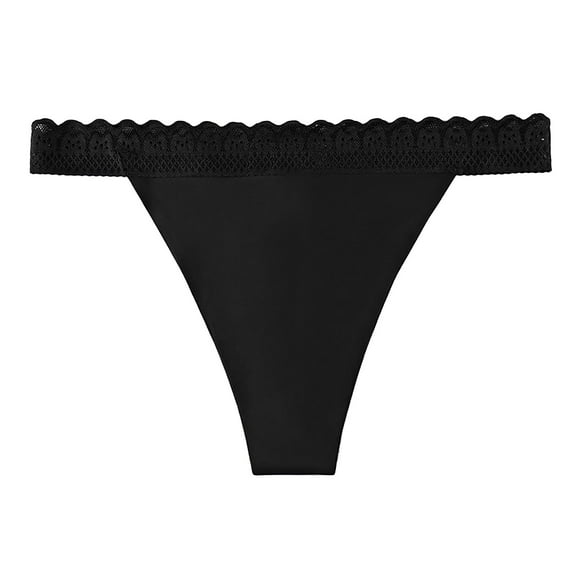 HSHMT Womens Underwear Multi Size Ladies Thong Waist Lace Ice Silk Ladies T Pants