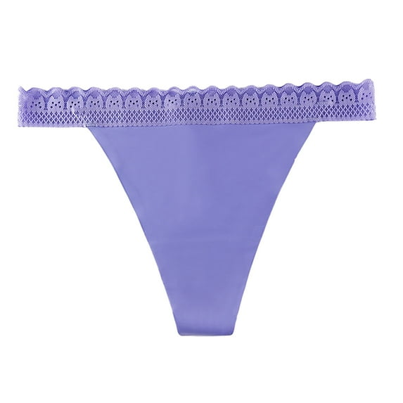 HSHMT Womens Underwear Multi Size Ladies Thong Waist Lace Ice Silk Ladies T Pants