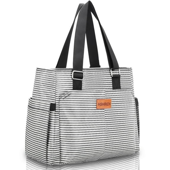 HSHRICH Oxford Female Thermal Lunch Bag ,Leakproof Cooler Lunch Tote Bag with Storage Pocket