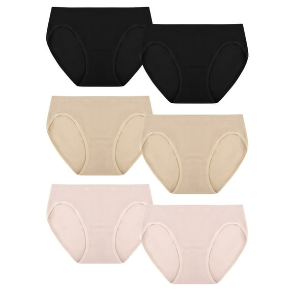 HSIA Panties for Women Underwear Soft Seamless High-Cut Briefs,6 Pack 2XL