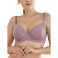 thumbnail image 1 of HSIA Plus Size Bra with Underwire Lightly Padded Full Figure Comfort Bra Purple 38C, 1 of 6