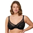 thumbnail image 1 of HSIA Plus Size Bras for Women Full Coverage Back Fat Underwire Unlined Bras Black 42DD, 1 of 8