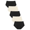 thumbnail image 1 of HSIA Women's Underwear Packs Plus Size Soft Stretch Seamless No Show Briefs 5 Pack 3XL, 1 of 9