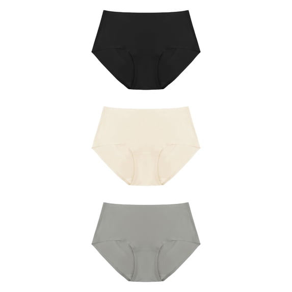 HSIA Women's Underwear Packs Plus Size Soft Stretch Seamless No Show Briefs Panties 3 Packs 5XL