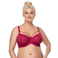 thumbnail image 1 of HSIA Womens Plus Size Bras Full Coverage Mesh Unlined Minimizer Bras Rose Red 42H, 1 of 8
