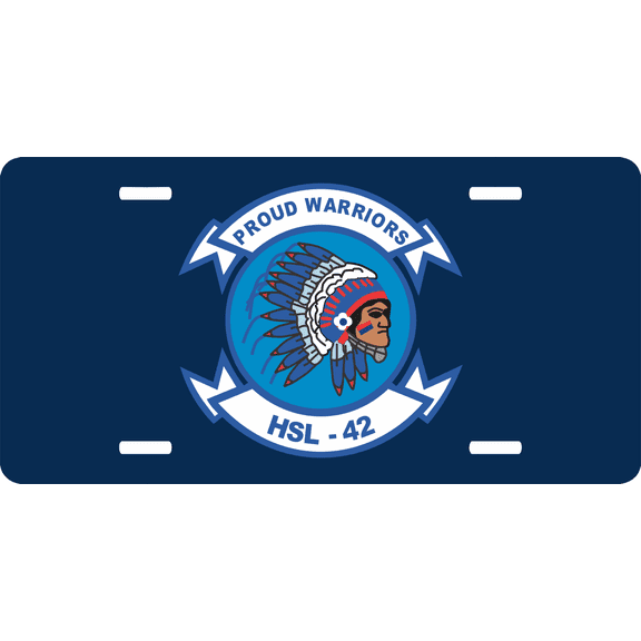 HSL-42 Proud Warriors License Plate