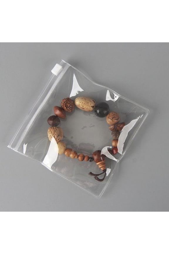 50PCS Transparent Zip Lock PVP Bags Square Clear Zipper Jewelry Pouches Earring Bracelet Storage Organizer for Small Object(10*11cm 3.93*4.33 inch)