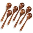 thumbnail image 1 of HSM 7 PCS Small Wooden Spoons, 7 inch Small Wooden Spoons for Honey, Coffee, Desserts, Jars & Canisters, Serving Spoons for Cooking, Fruit, Chips, Salad, Eating, Cereal & Soup, 1 of 6