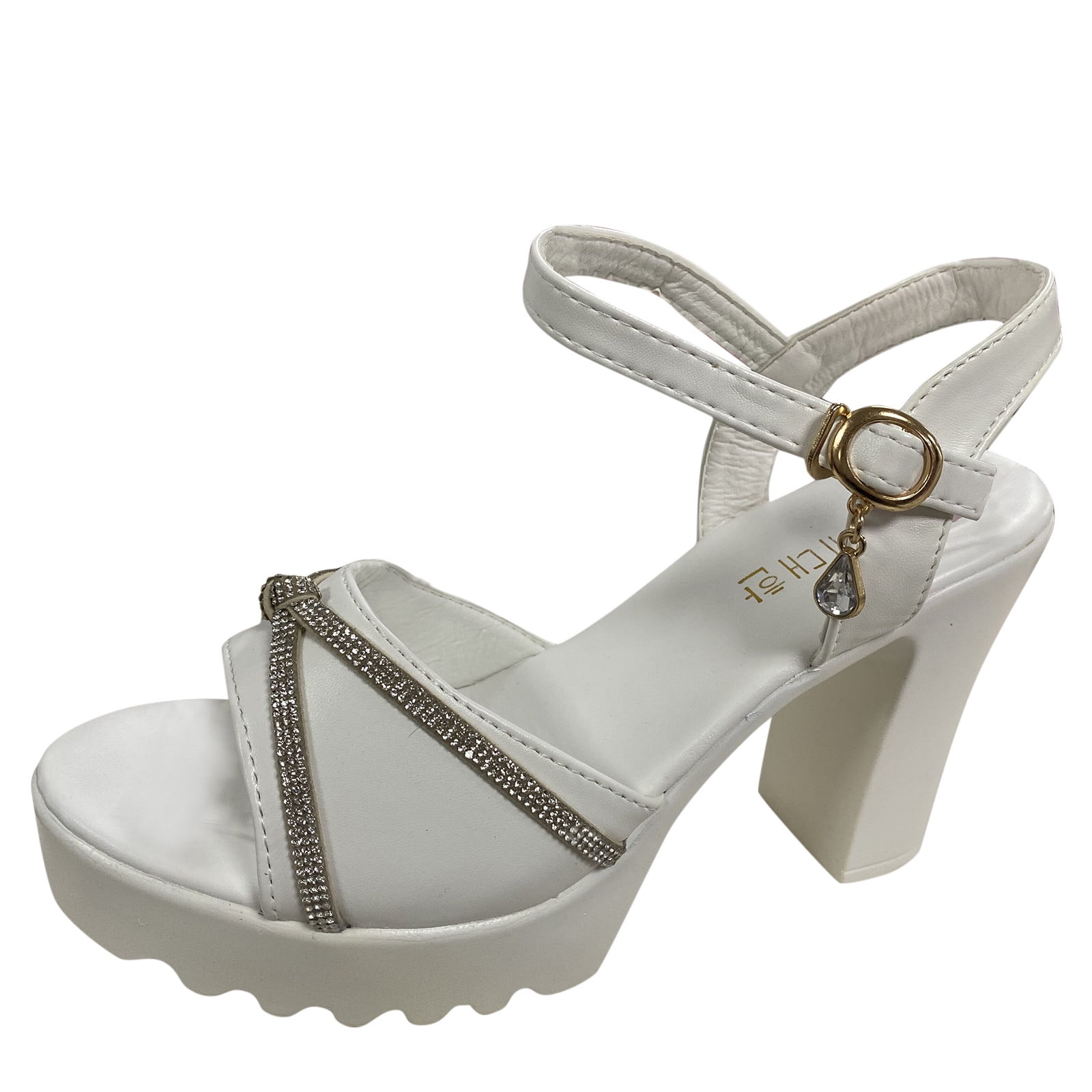 Amazon.com | Eldof Womens Peep Toe T-Strap 4 Inch High Heel Stiletto Pumps  Ankle Buckle High Heel Sandals Classic Office Dress Heels Baby Blue US5 | Heeled  Sandals
