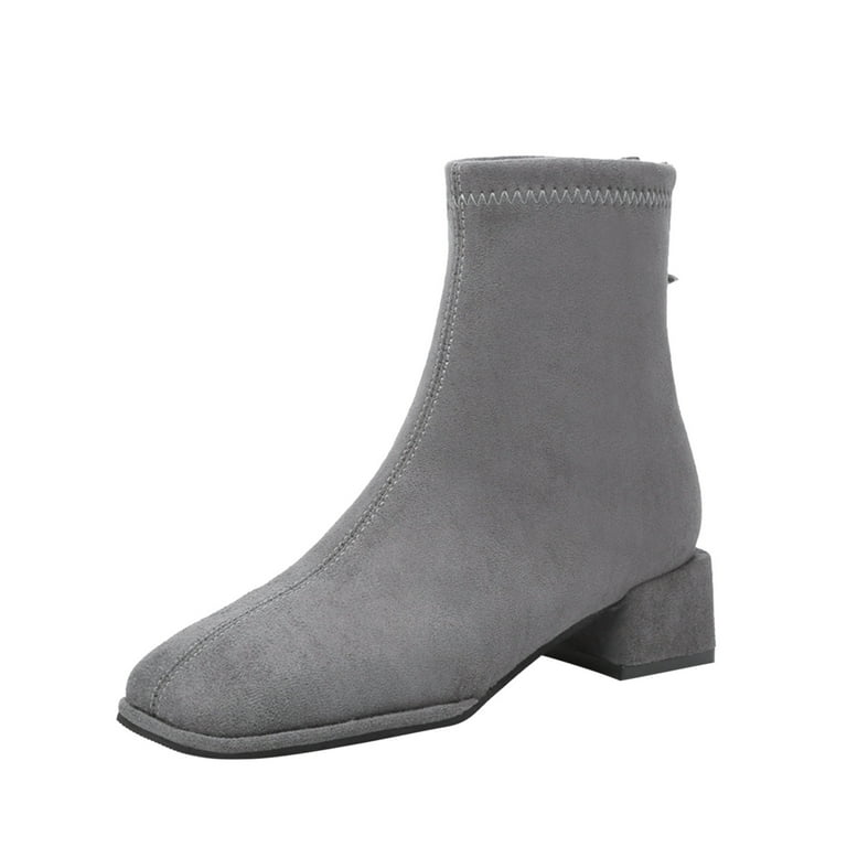 HSMQHJWE Ankle Boots Women Low Heel Dress Boots For Women With