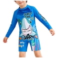 thumbnail image 1 of HSMQHJWE Baby Toddler Boys Swimsuits Sun Protection Long Sleeve Rash Guards Baby Bathing Suit with Zip Diving Swimsuit (12M-6Y), 1 of 8