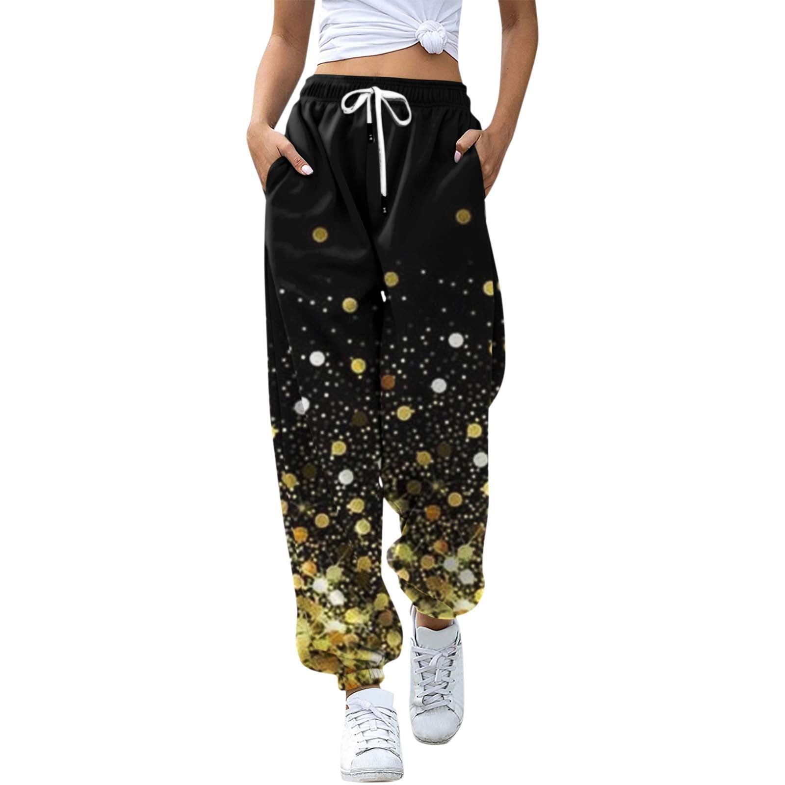 HSMQHJWE Jogging Pants Women Womens Work Clothes Business Casual Pants  Waist Leg Straight Pants Womens Pants Sport With Pocket High Loose Printed  Pants Pants Yoga Pants Women Pocket 