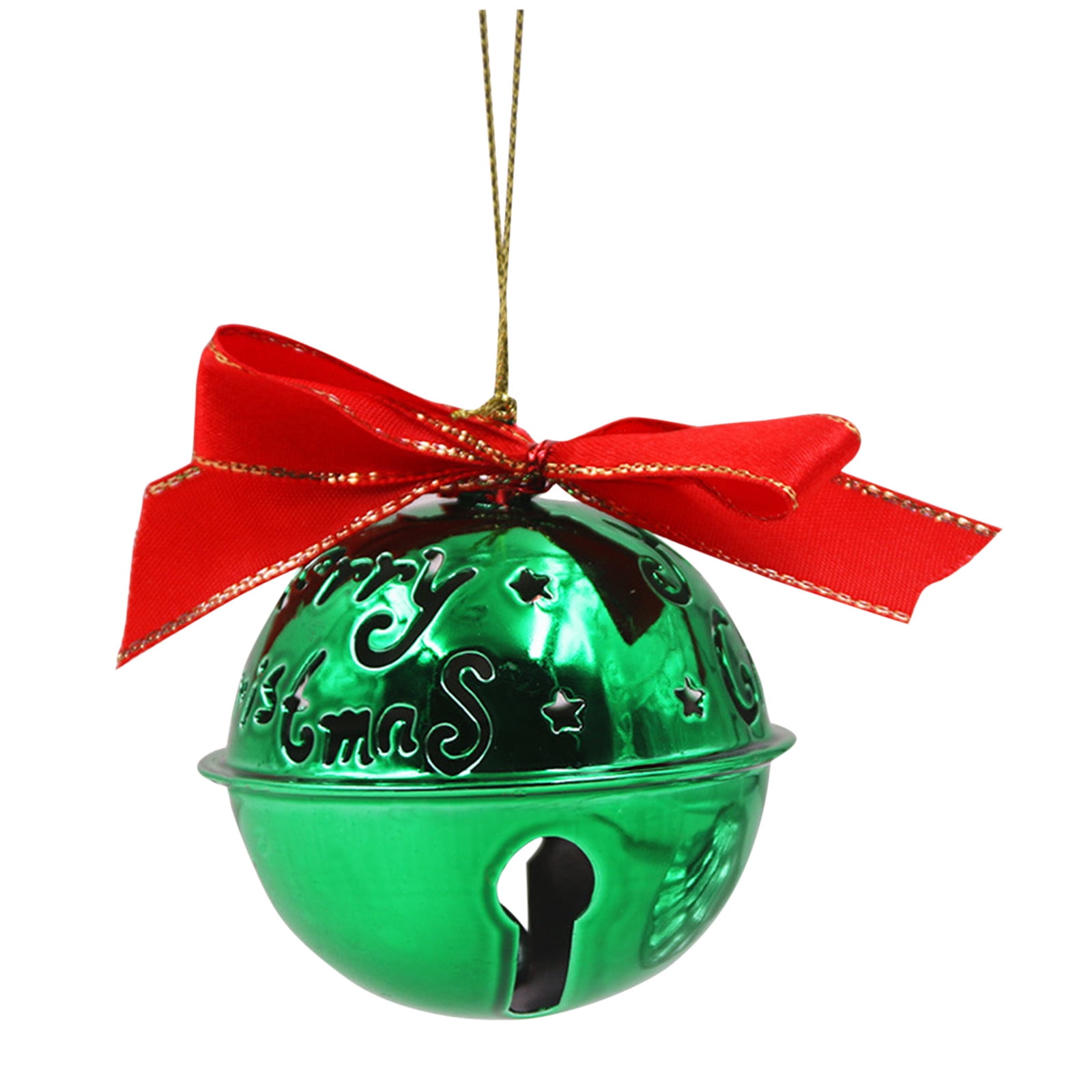 Northlight 7 in. White Metal Jingle Bell Hanging Christmas Decoration
