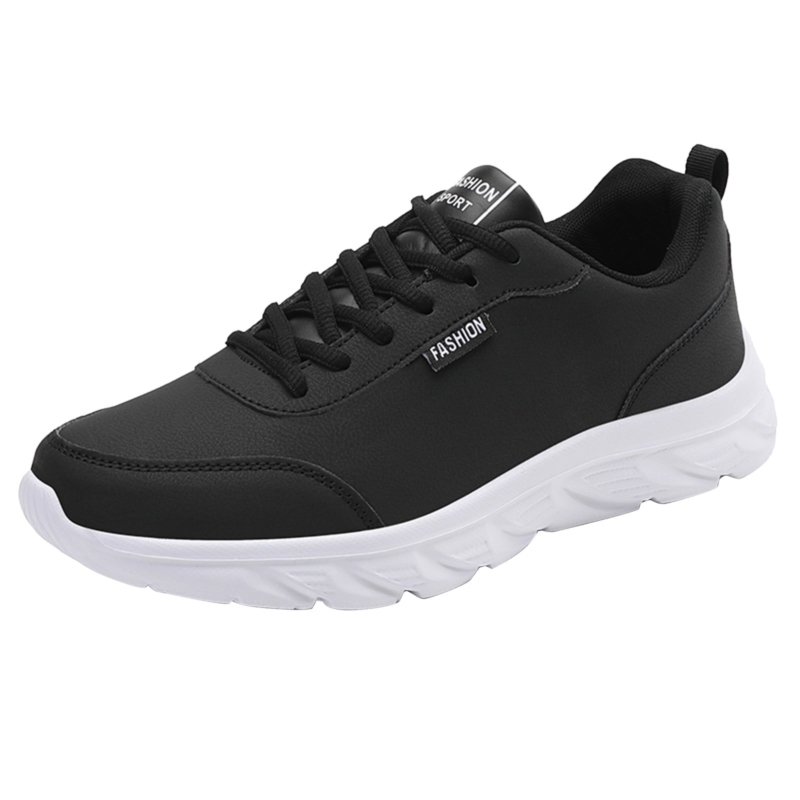 Men Plain Black Sneakers, Shoe Type: Casual Sneaker Shoes, Material: PU at  Rs 310/pair in Agra