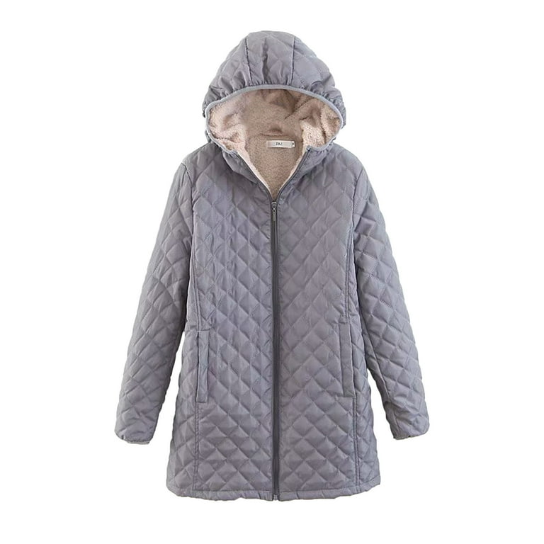 Cotton blend zipper 2025 warm coat denim jacket