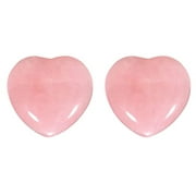 Wozhidaoke Fall Decor Home Decor Love Gemstones Rose Worry Natural Quartz  Heart Stone Crystal Palmthumb Home Decor Home Decor Ores Pink 5*4*1.5 Pink  