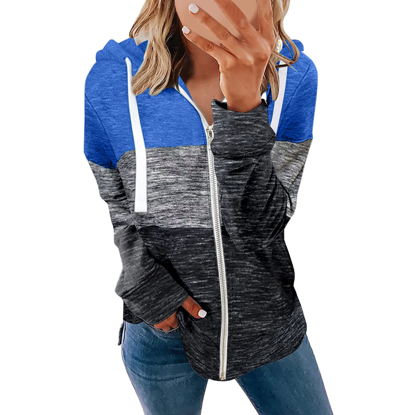 Petite zip up hoodie sales