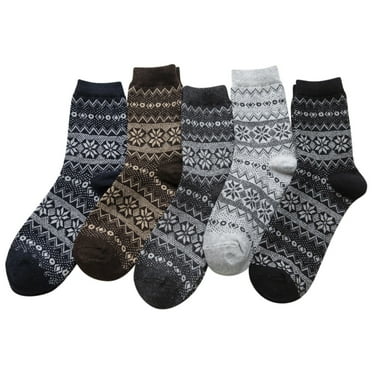 HSMQHJWE Cushioned No Show Socks Socks For Men 9-12 Of Wool Pairs Cold Socks Mens Winter Socks Warm 5 Knit Soft Socks Olive Socks