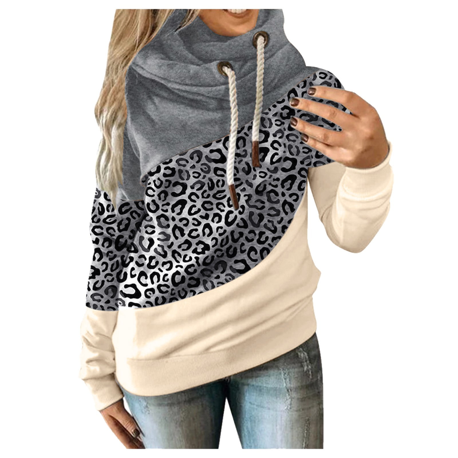 HSMQHJWE Custom Sweatshirts For Women Girl'S Pullover Women Drawstring  Fashion Hoodie Long Sleeve Pure Color Patchwork Sweatshirt Tops Blank Hoodie  - Walmart.com
