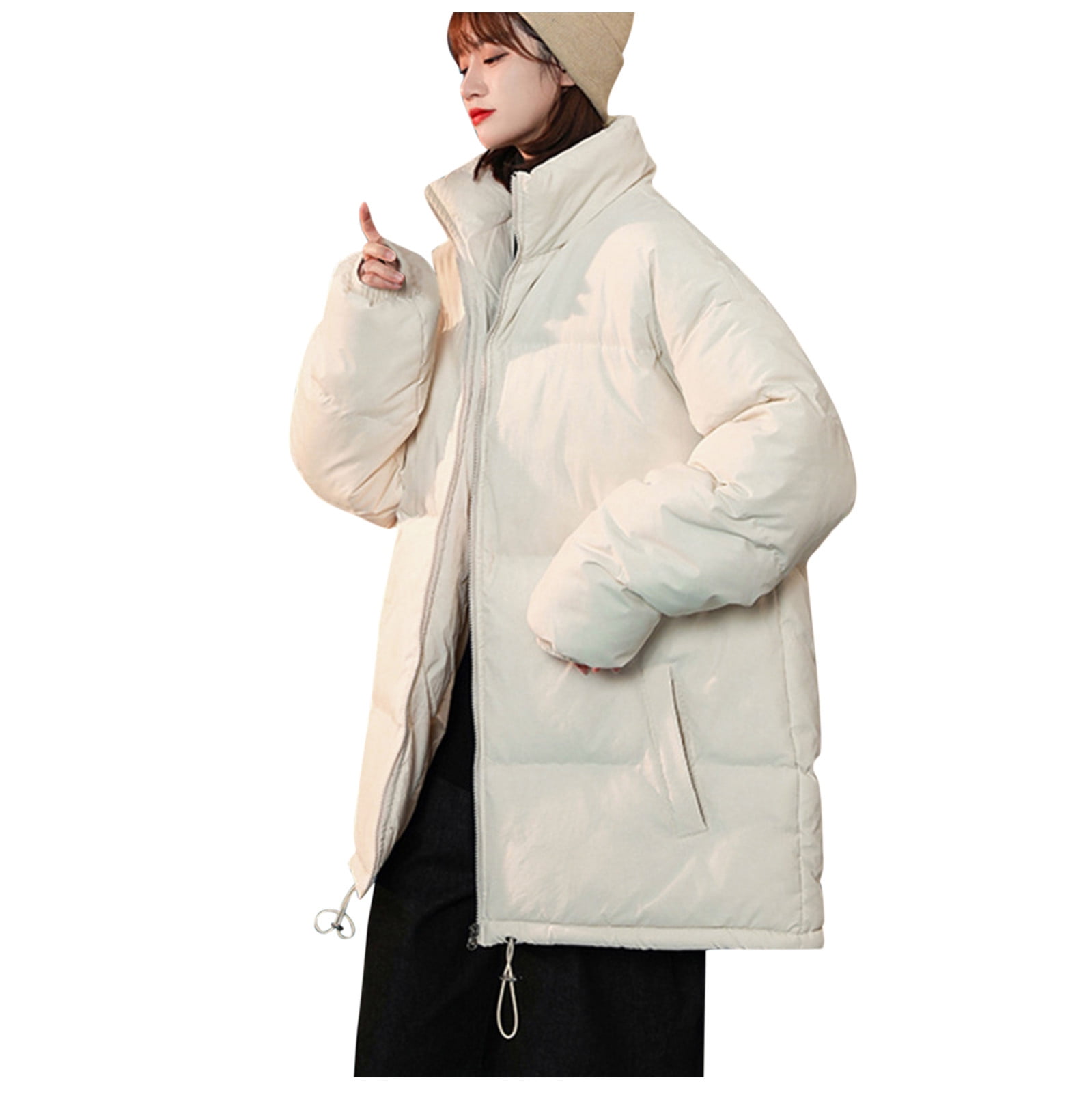 HSMQHJWE Womens Business Attire Womens Puffy Coat Womens Casual Light  Weight Thin Long Jacket Coat Long Sleeve Button Down Chest Pocketed Coats