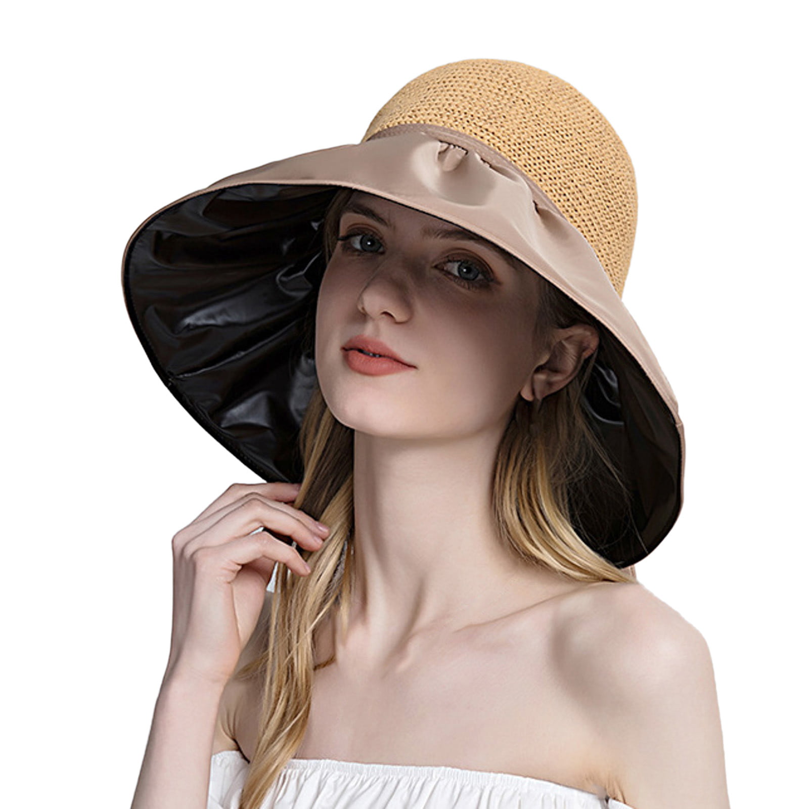 HSMQHJWE Fashion Hat Camping Hat For Women Women Outdoor Sunscreen Sun Hat  All Tethered Double Sided Large Brimmed Sun Hat Sombrero Dip Hat 