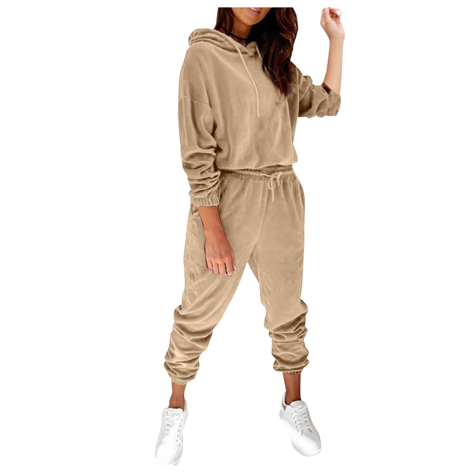HSMQHJWE Pant Suits For Women Dressy Elegant Pant Suit Women Dressy Formal  Womens Color Block 2 Piece Outfit Hooded Sweatshirt Sweatpants Long Sleeve  Hooded Collar Tops And Long Pants Tracksuit Sweat 