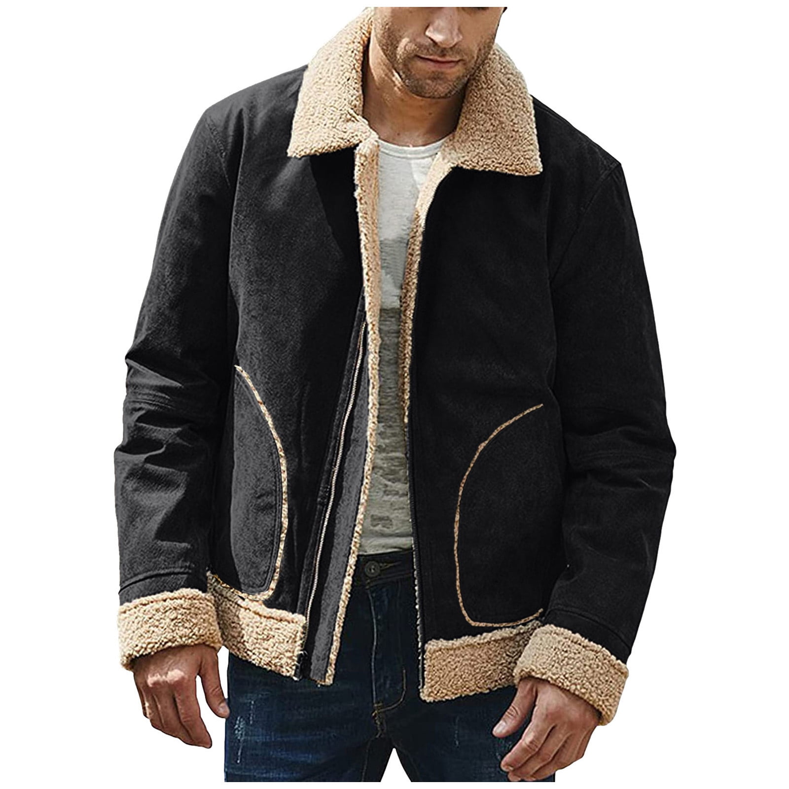 HSMQHJWE Hunting Jacket For Men Plus Size Mean Jacket Men Plus