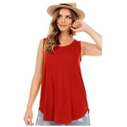 HSMQHJWE Icyzone Workout Tank Tops For Women Beach Tops For Women Plus Size Woman Blouse Solid Color Travel Boy Stocking