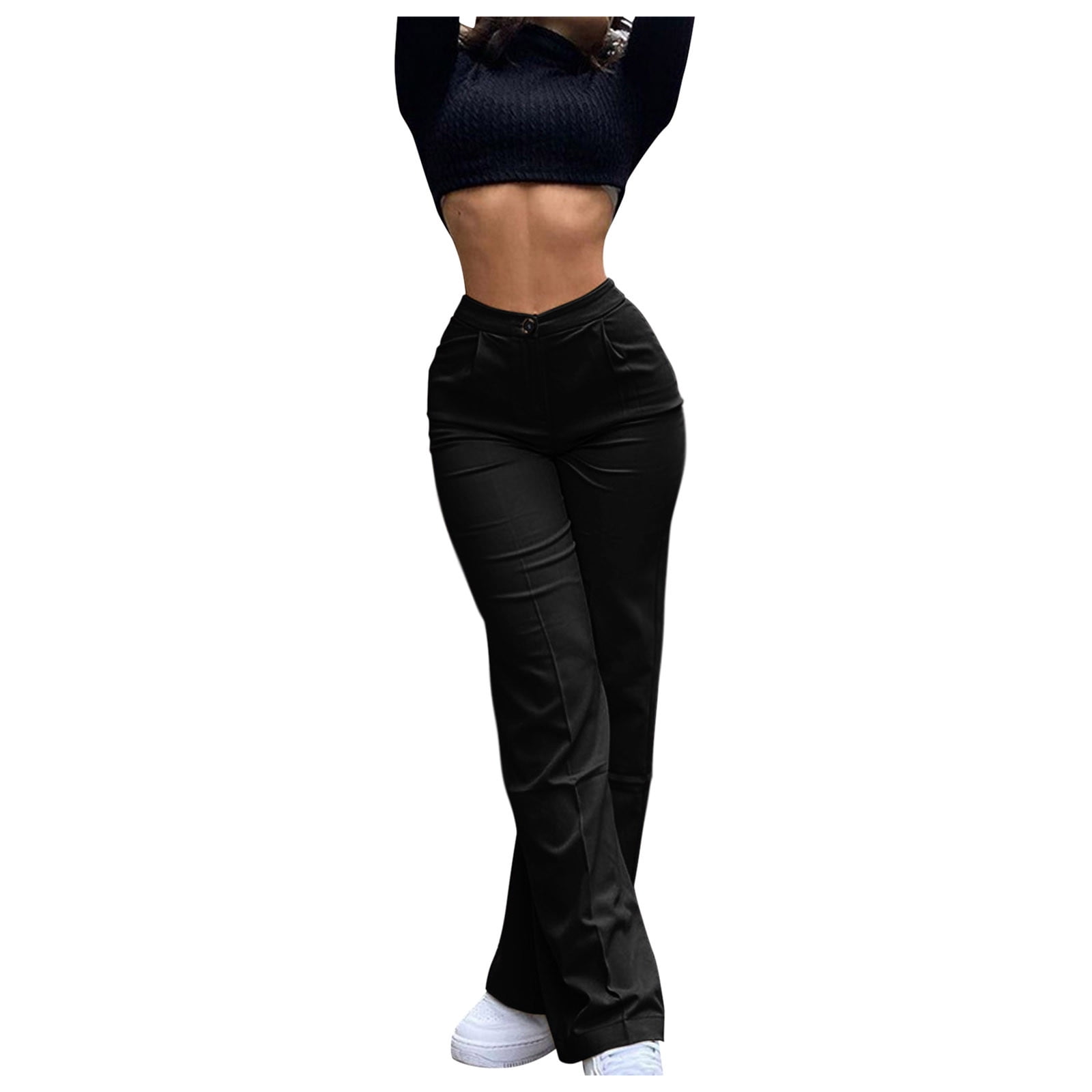 HSMQHJWE Plus Size Black Pants Sweatpants Womens Casual Pants Jogging Waist  Women'S Bottoms Trousers With Pockets Elegant Leggings Fabric High Stretch  Pants Women Linen Pants 