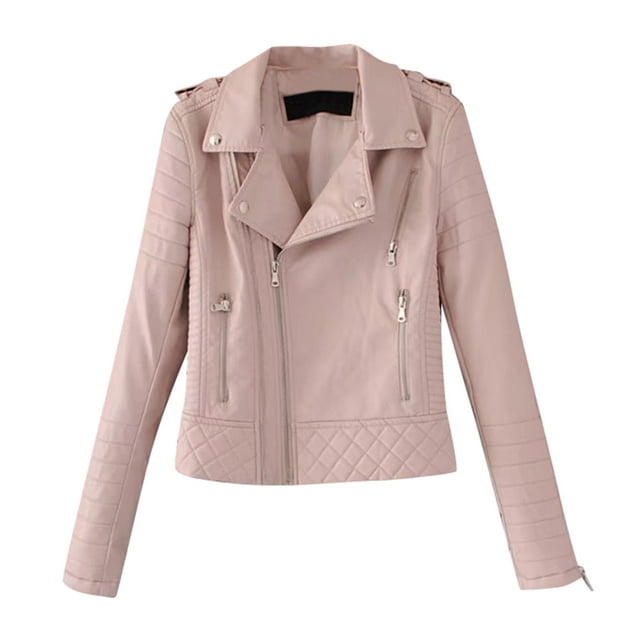 HSMQHJWE Knit Jackets And Blazers Soft Pile Vest Women Leather Short Jacket Jacket Zipper Casual Quilting Trend Pu Short Jacket Fashion Motorcycle Jacket Down Jackets For Women Petite
