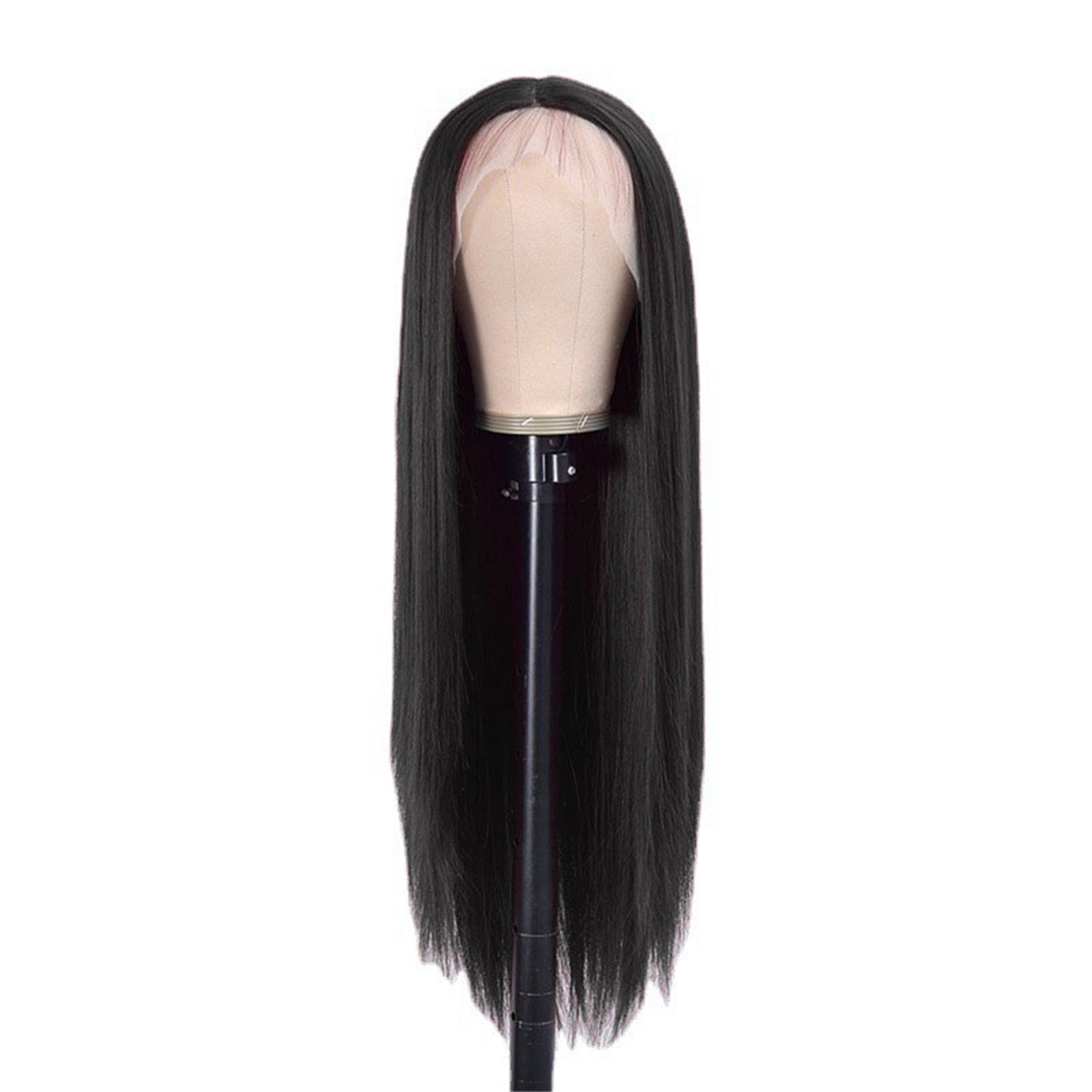 Kalisa Dark Gray Wig Long Straight Glurless Wig Synthetic Gray Lace Front  Wig Heat Resistant Fiber Cosplay Makeup Wigs for Women