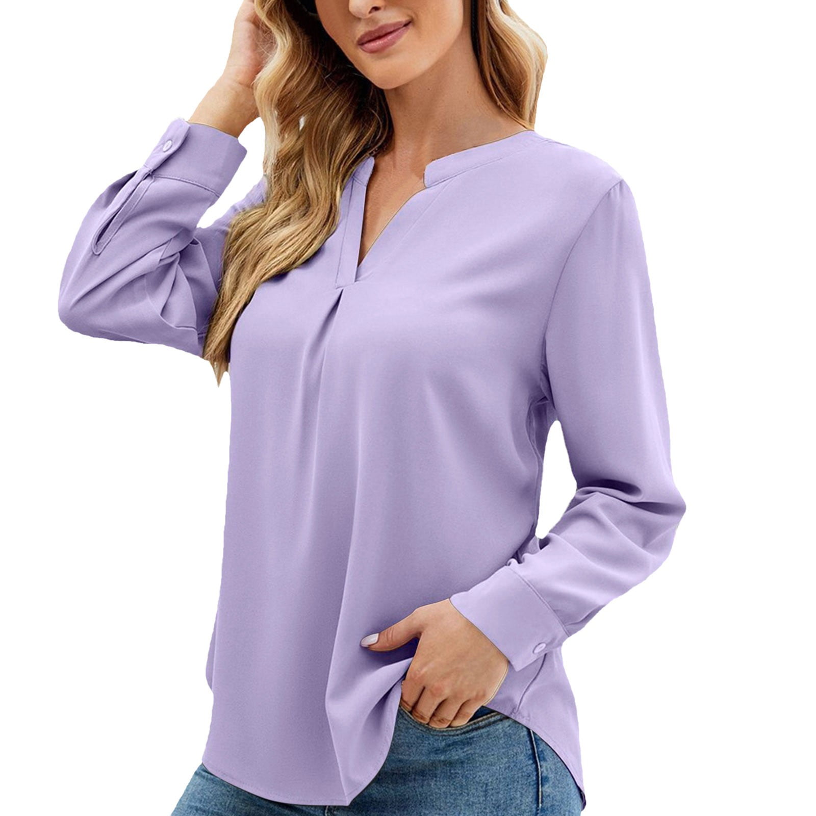 DESKABLY Overstock Items Clearance All Prime Sweatshirt for Women V Neck  Button Down Casual Long Sleeve Shirts for Women