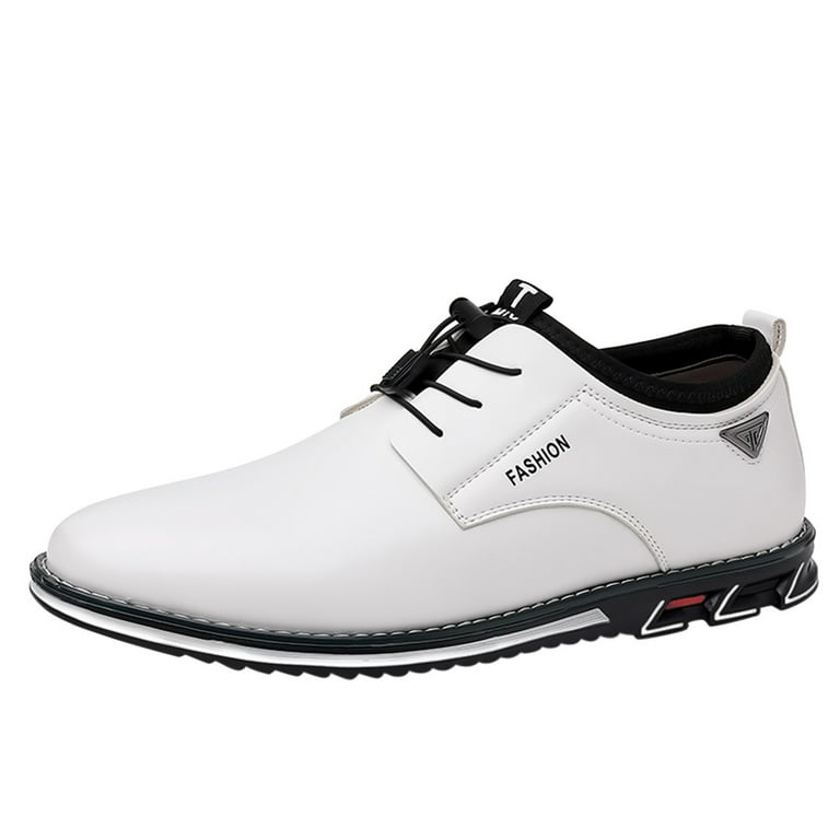 HSMQHJWE Men Platform Shoes Mens Skate Shoe Size 13 Leather Fashion Style Men S Breathable Comfortable Business Lace Up Work Leisure Solid Color Leather Shoes Men Casual Slip Walmart
