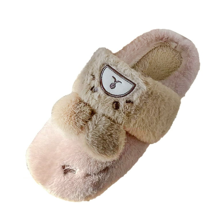 HSMQHJWE Men S Slippers Monkey Slippers For Men Size 9 Men Slippers Autumn And Winter Indoor And Outdoor Fashionable Cartoon Rabbit Flat Bottom Warm