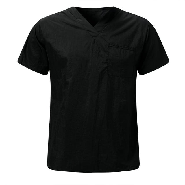 HSMQHJWE Mens Colored Tee Shirts Button Up Shirt Dress Solid Color