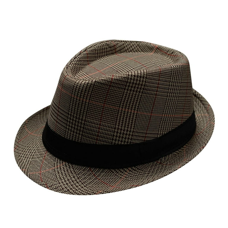 HSMQHJWE Mens Hat Solar Escape Hats Men And Women Retro Jazz Hat Striped  Print British Sun Hat Travel Sun Hat Cool Hats