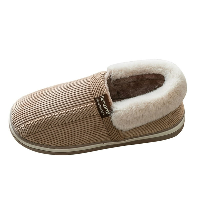 HSMQHJWE Mens Slippers Size 15 Mens Slippers Washable Fashion Autumn And Winter Men Slippers Home Flat Non Slip Lightweight Cover Heel Plush Warm