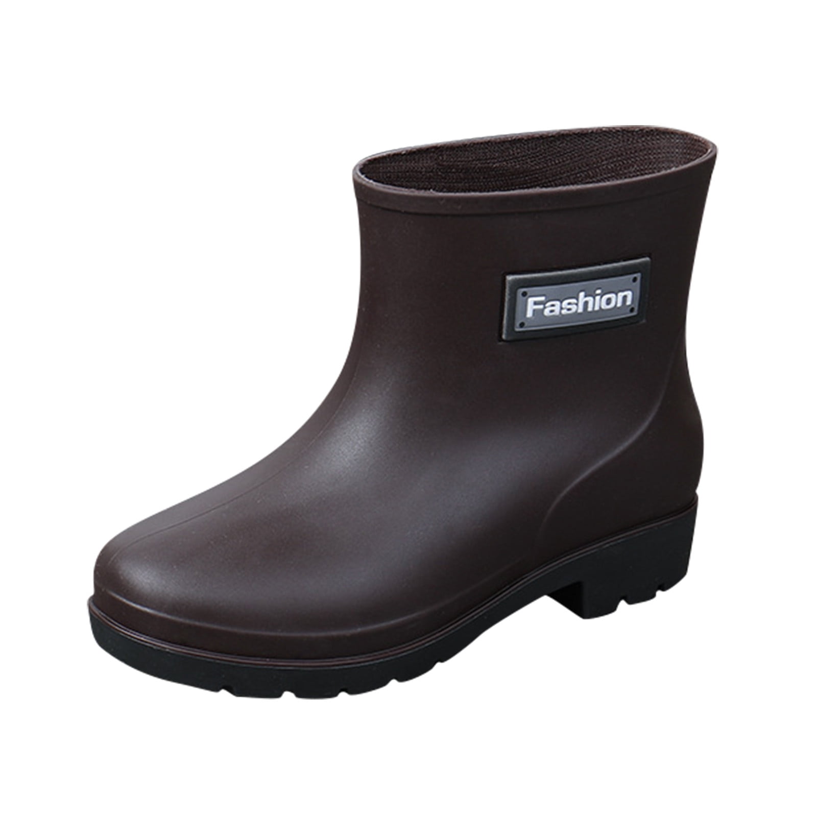 Mens Short Rain Ankle Boots Wellingtons Wellies Garden Fishing Waterproof  Shoes