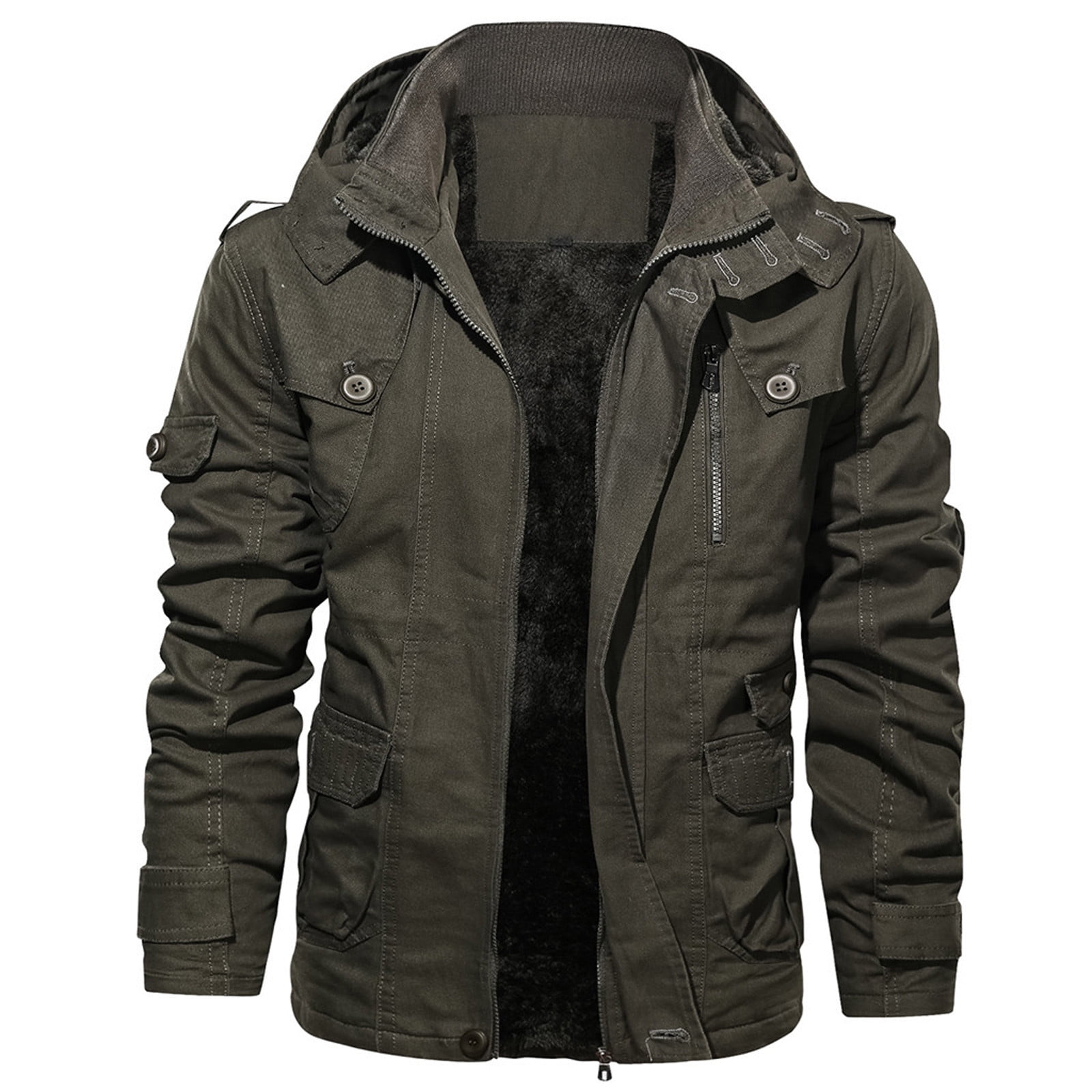 HSMQHJWE Men's Lightweight Winter Coat, Casual Jacket with