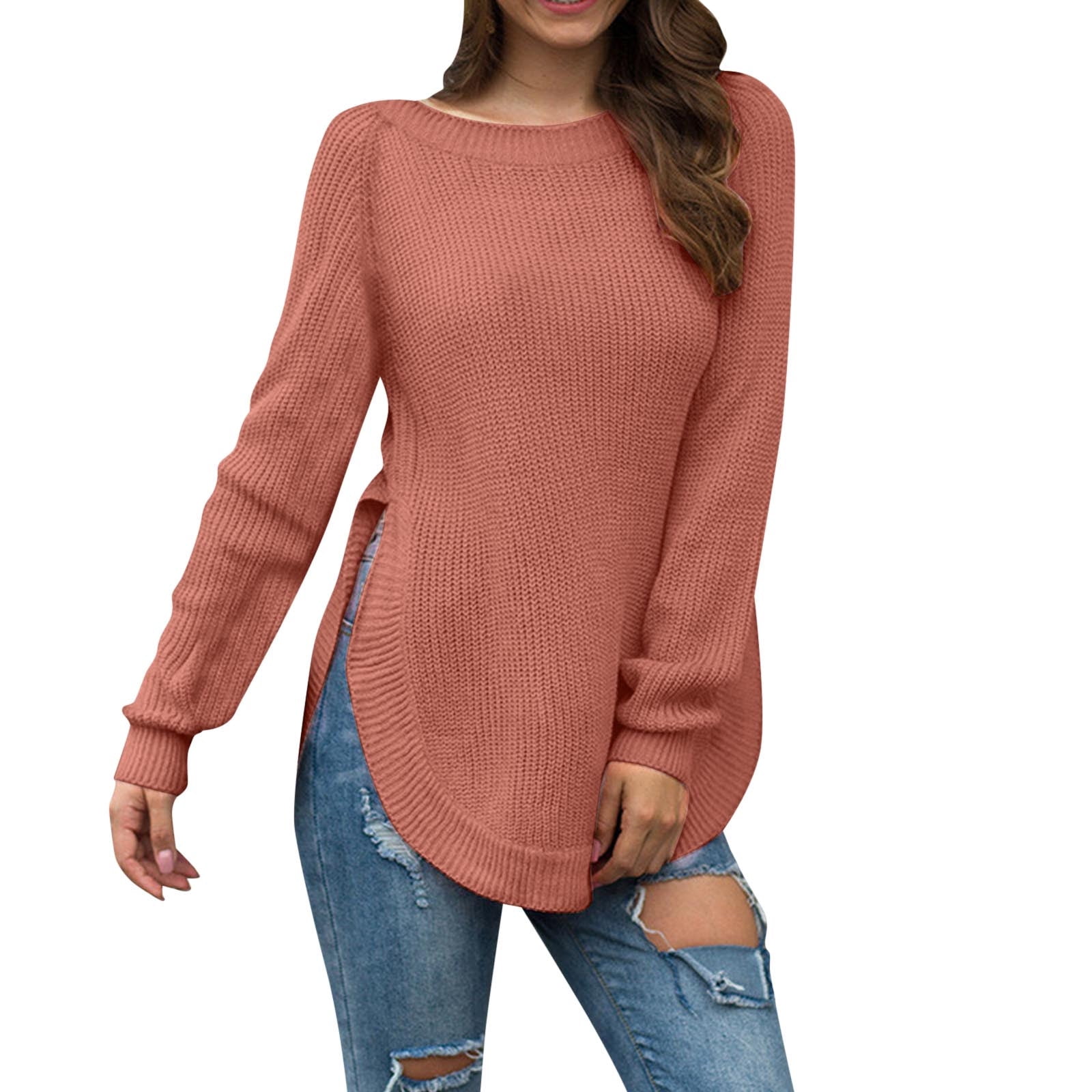 HSMQHJWE Oversized Half Zip Pullover Brand Sweater Womens Knit