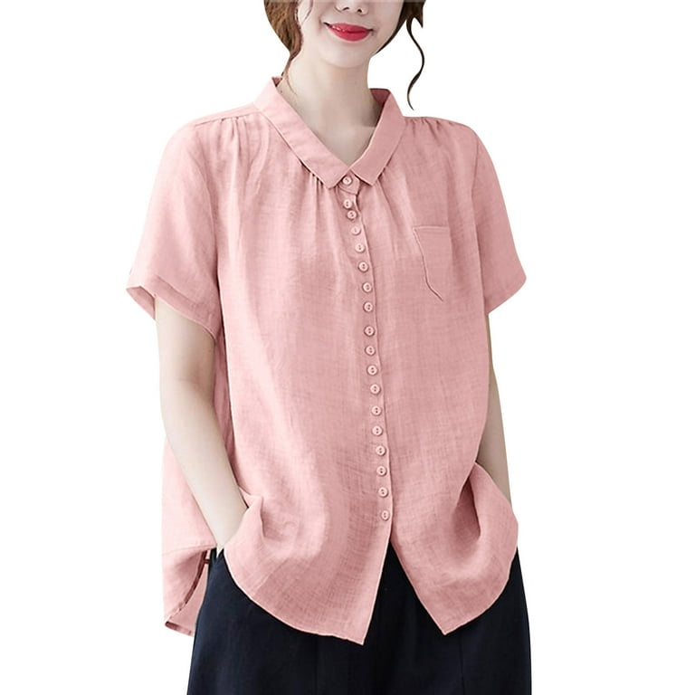 https://i5.walmartimages.com/seo/HSMQHJWE-Overstock-Items-Clearance-All-One-Sleeve-Shirts-For-Women-Womens-Cotton-Button-Down-Short-Sleeves-Office-Round-Neck-Casual-Business-Tops-Sli_6cded6e1-2653-4dba-9375-6f310f49b448.0e7291ef0fbc5cef6a58f67e76981a37.jpeg?odnHeight=768&odnWidth=768&odnBg=FFFFFF
